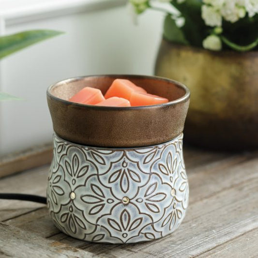 Bronze Floral 2-in-1 Deluxe Fragrance Warmer